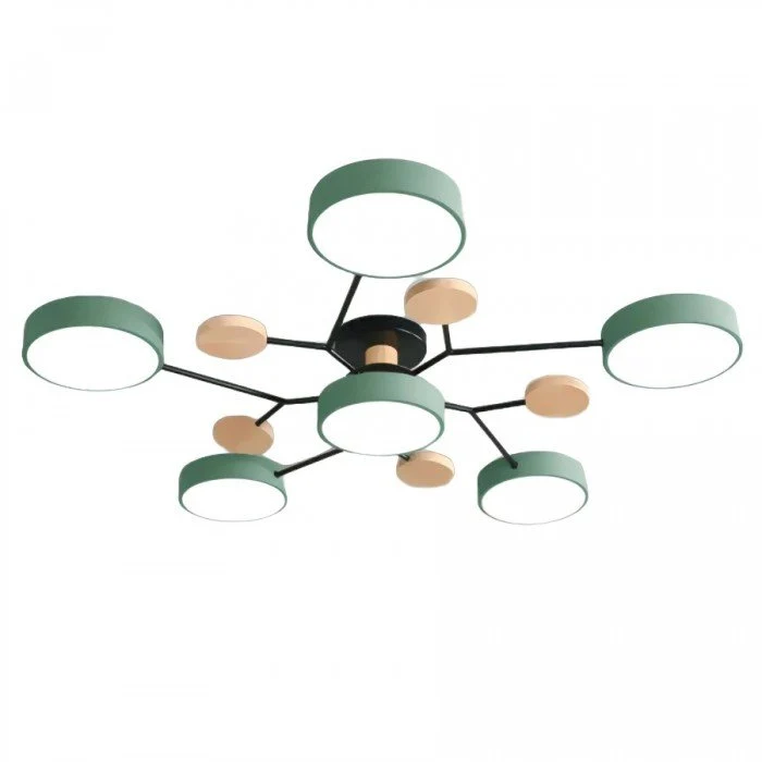 Sansoti | Moderne Plafondlamp met Houten Details – LED Designlamp voor Woonkamer & Slaapkamer