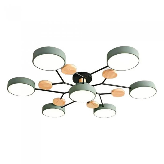 Sansoti | Moderne Plafondlamp met Houten Details – LED Designlamp voor Woonkamer & Slaapkamer