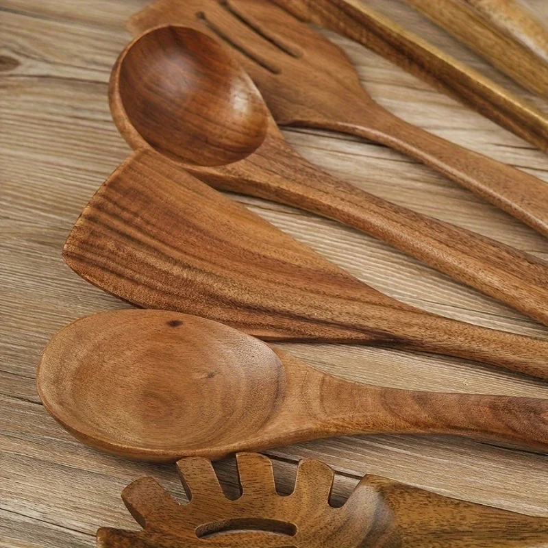 Sansoti | Luxe Houten Keukengerei Set (7-delig)