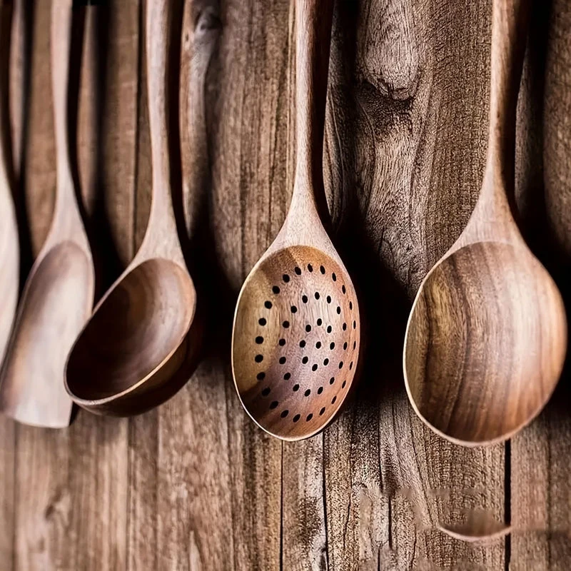 Sansoti | Luxe 5-Delige Houten Keukengerei Set