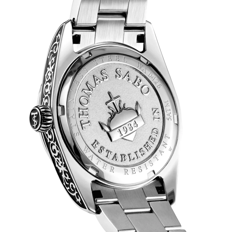 Thomas Sabo Rebel at Heart Revive WA0426-201-201 Unisex Armbanduhr Rauchergrün • Miyota Uhrwerk • Saphirbeschichtetes Mineralglas