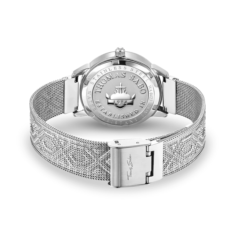Thomas Sabo Spirit Magic Garden WA0423-201-201 Damenuhr Silber • Milanaise-Armband • Mineralglas saphirbeschichtet