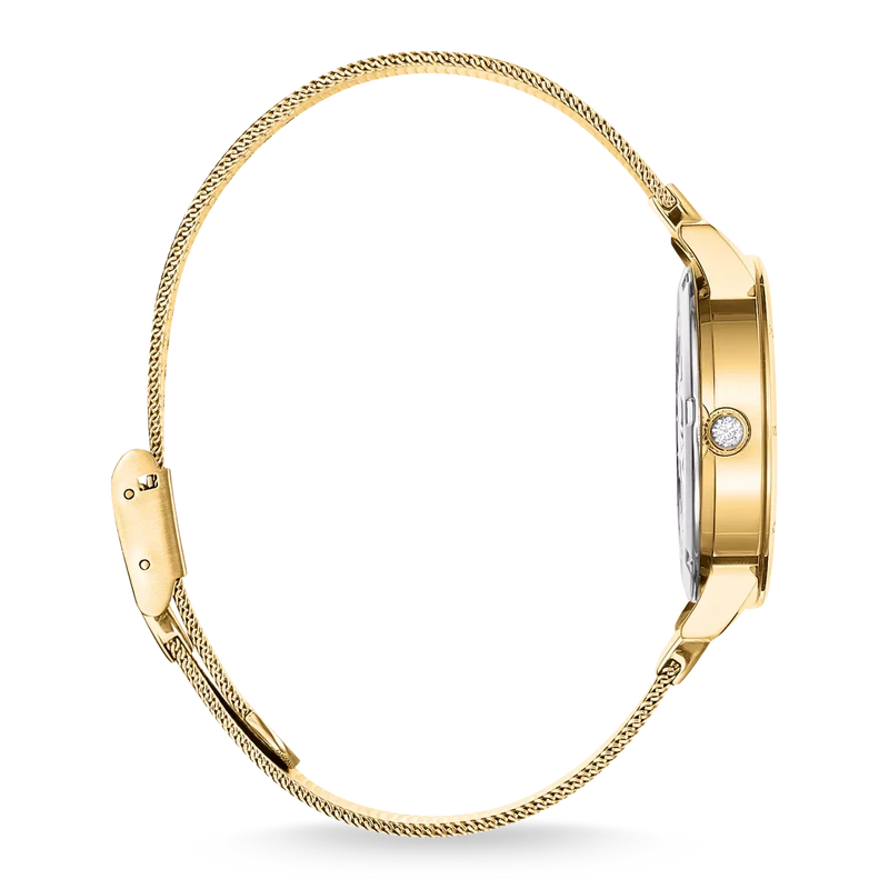 Thomas Sabo Spirit Magic Garden WA0422-264-207 Damenuhr Schwarz-Gold • Milanaise-Armband • Mineralglas mit Saphirbeschichtung