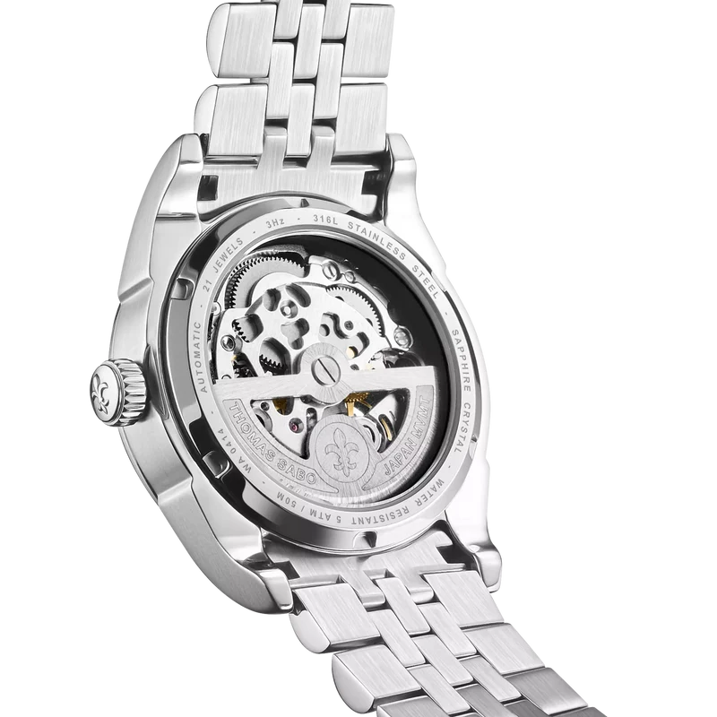 Thomas Sabo WA0414-201-203 Unisex Automatikuhr Silber • Saphirglas • Miyota 8N40 Automatikwerk