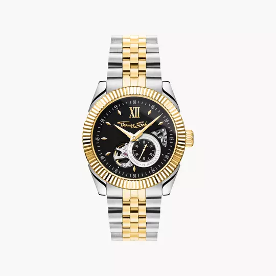 Thomas Sabo WA0412-291-203 Herrenuhr Bicolour • Automatikwerk Miyota 8N40 • Saphirglas mit Antireflexbeschichtung