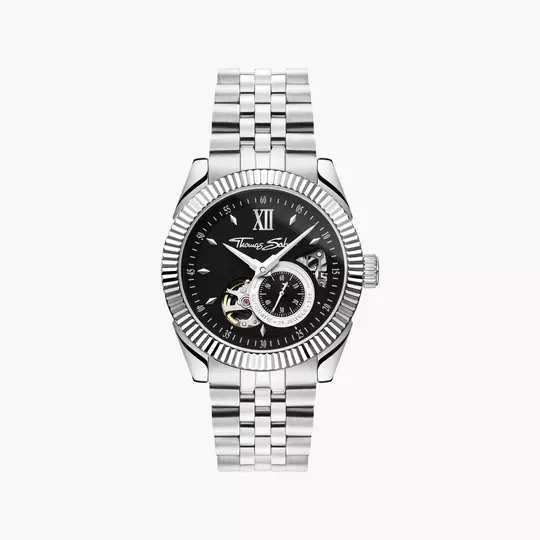 Thomas Sabo WA0411-201-203 Herrenuhr Silber • Miyota 8N40 Automatikwerk • Saphirglas mit Entspiegelung