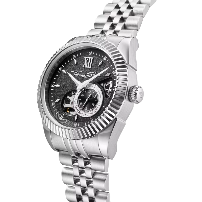 Thomas Sabo WA0411-201-203 Herrenuhr Silber • Miyota 8N40 Automatikwerk • Saphirglas mit Entspiegelung