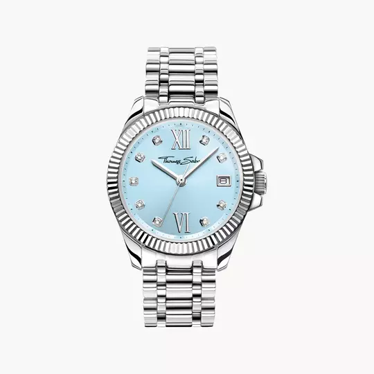 Thomas Sabo Divine Blue WA0405-201-209 Damenuhr Silber • Mineralglas mit Saphirbeschichtung • 10 ATM wasserdicht