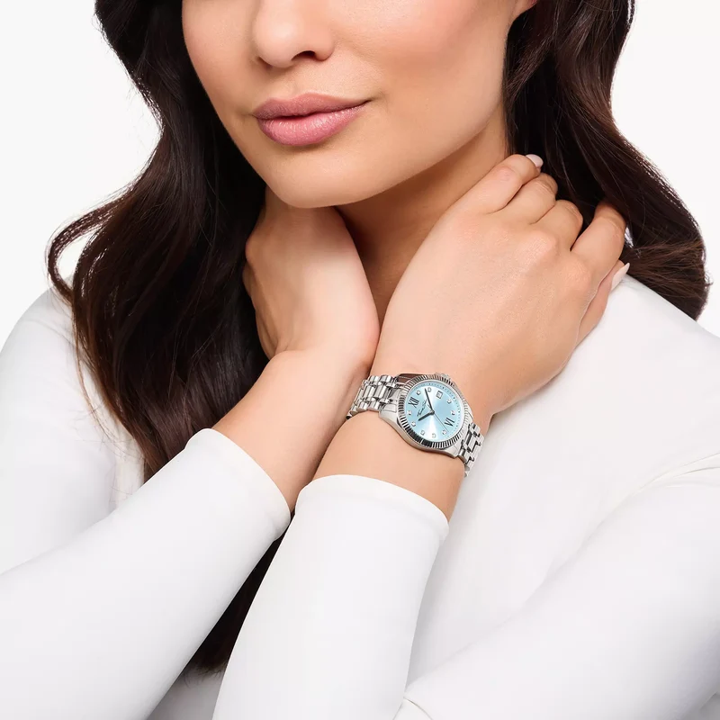 Thomas Sabo Divine Blue WA0405-201-209 Damenuhr Silber • Mineralglas mit Saphirbeschichtung • 10 ATM wasserdicht
