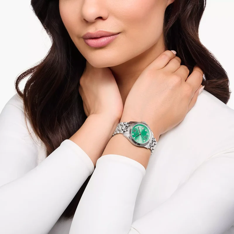 Thomas Sabo Divine WA0404-201-211 Damenuhr Grün • Mineralglas mit Saphirbeschichtung • 10 ATM wasserdicht