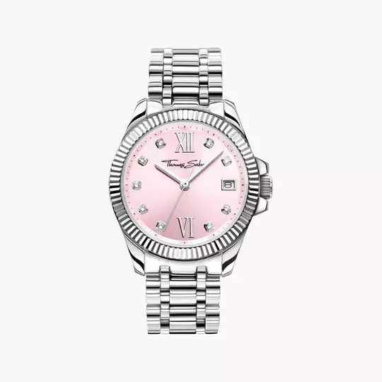 Thomas Sabo Divine WA0401-201-204 Damenuhr Rosa • Mineralglas mit Saphirbeschichtung • 10 ATM Wasserdicht