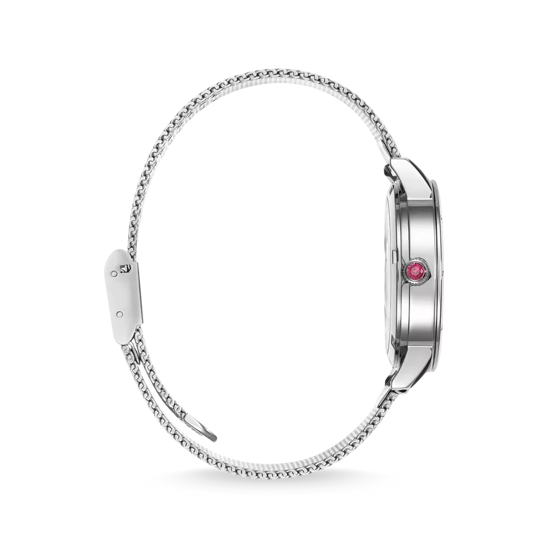 Thomas Sabo WA0383-201-203 Damen Armbanduhr Silber • Milanaise-Armband aus Edelstahl • Schlangendesign in 3D-Optik