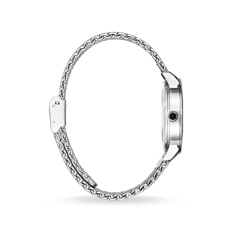 Thomas Sabo Glam Spirit WA0248-201-201 Damen Armbanduhr Silber • Milanaise-Armband aus Edelstahl • Mineralglas saphirbeschichtet