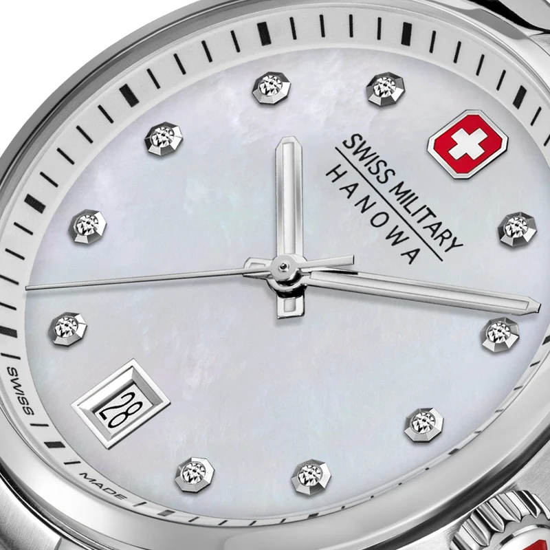 Swiss Military Hanowa Road Runner SMWLH0005001 Damenuhr Weiß • Saphirglas • 10 ATM Wasserdicht