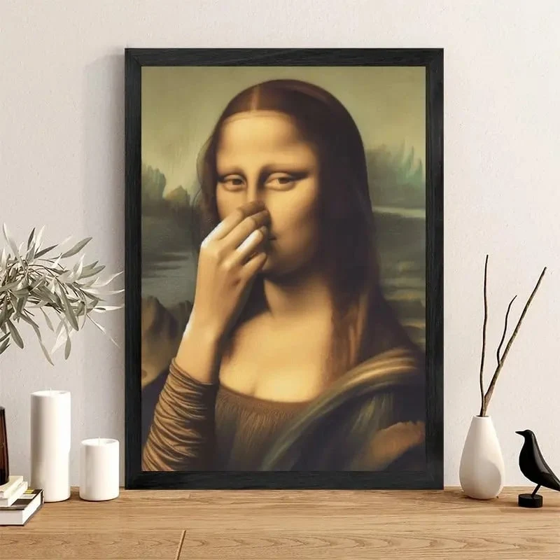 Canvas Wanddecoratie Badkamer 30x40 cm Vochtbestendig Humoristisch Kunstwerk Toilet Wandbord Ophangsysteem | Sansoti