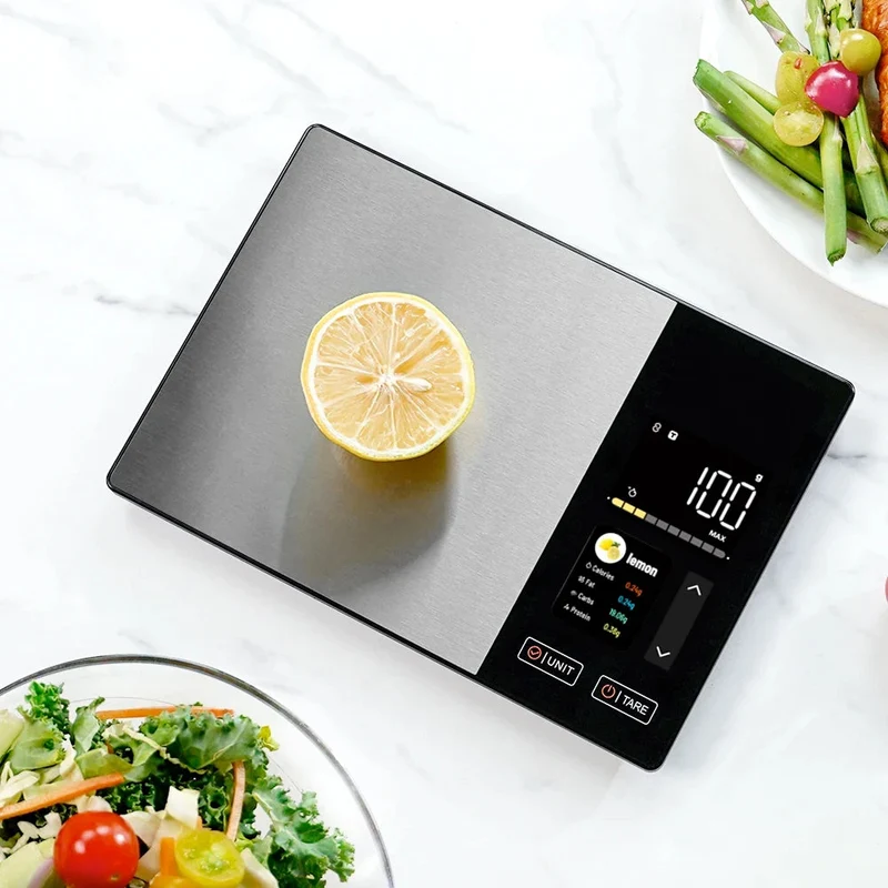 Digitale Keukenweegschaal met Voedingswaarde Display App Connectiviteit 5kg Nauwkeurig Gewicht Tracking | Sansoti