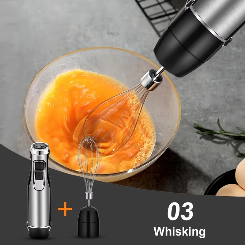 Staafmixer 1200W 4-in-1 Set met Chopper Garde Smoothiebeker RVS Keukenmachine Multifunctioneel Mixer | Sansoti