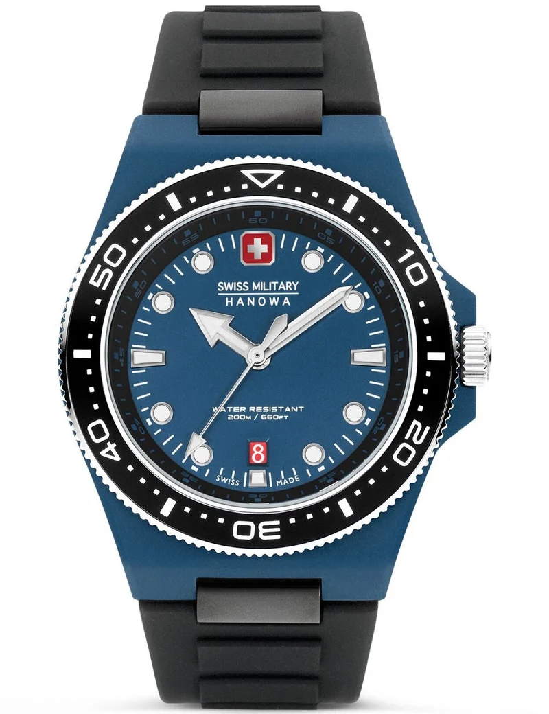 Swiss Military Hanowa Ocean Pioneer SMWGN0001184 Herren • 20 ATM Wasserdicht • Sportives Taucherdesign
