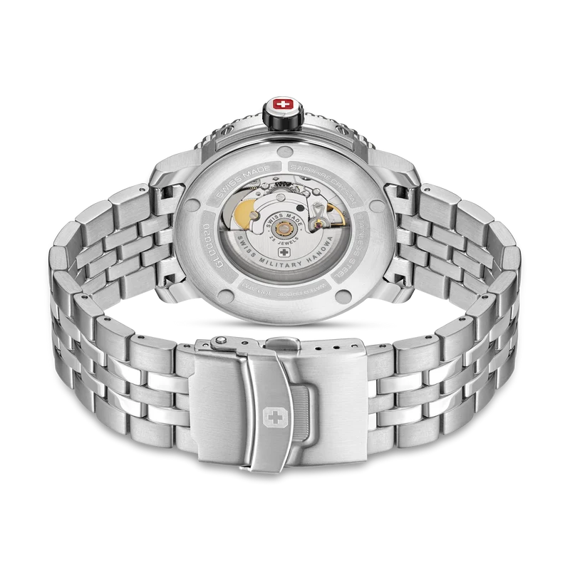 Swiss Military Hanowa Maitre Plongeur SMWGL0002001-SET Herrenuhr Schwarz • Automatikwerk Soprod P024 • 1000 m Wasserdicht