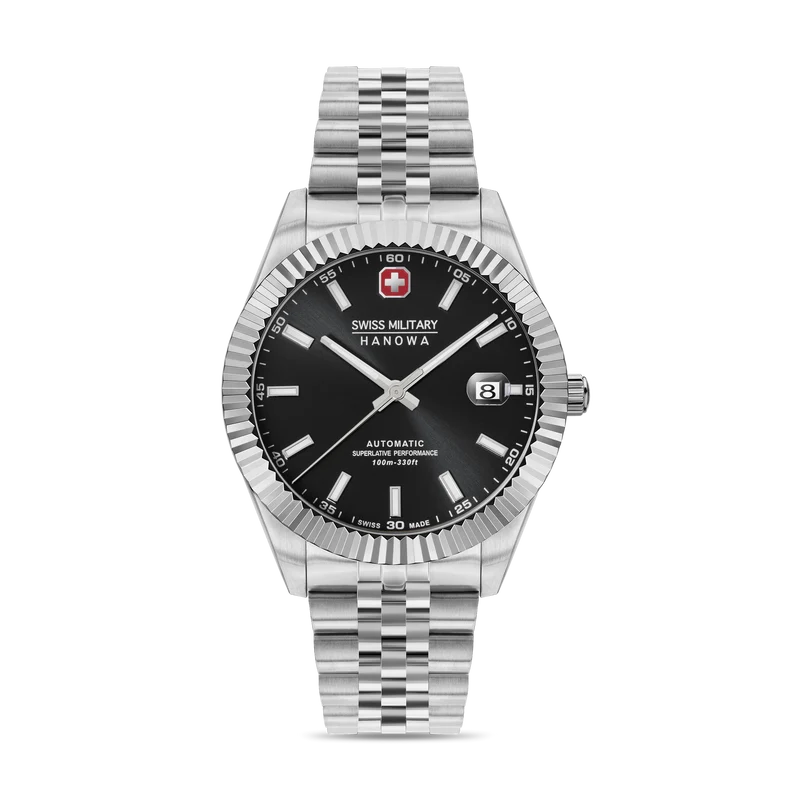 Swiss Military Hanowa Diligenter SMWGL0002101 Herrenuhr Silber • Automatikwerk Soprod P024 • Saphirglas