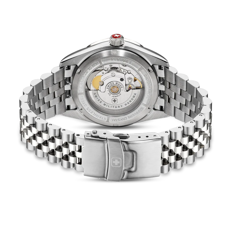 Swiss Military Hanowa Diligenter SMWGL0002101 Herrenuhr Silber • Automatikwerk Soprod P024 • Saphirglas