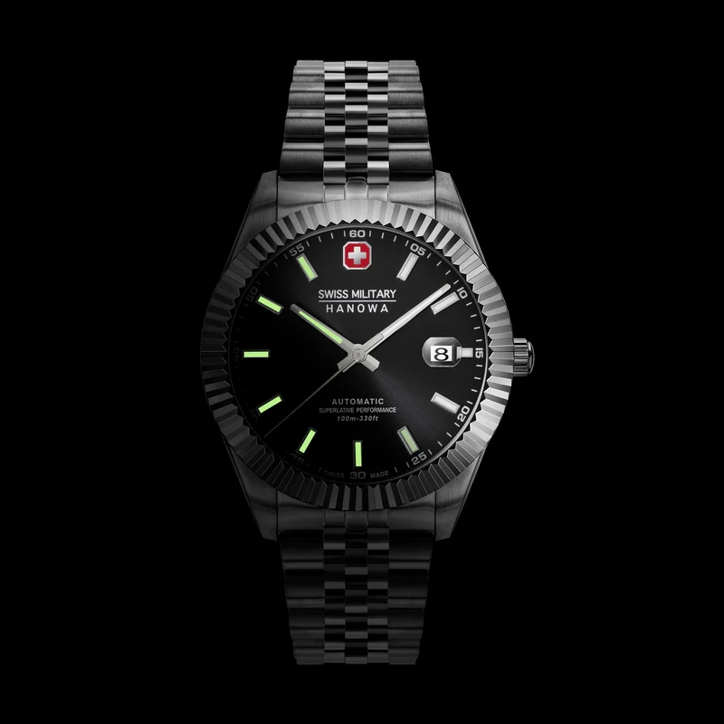 Swiss Military Hanowa Diligenter SMWGL0002101 Herrenuhr Silber • Automatikwerk Soprod P024 • Saphirglas
