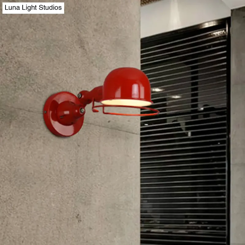 Vintage Wandlamp Draaibaar Metalen Dome Kap Wit Rood Groen Chroom Slaapkamer Woonkamer Leeslamp Bedlamp E14 | Sansoti