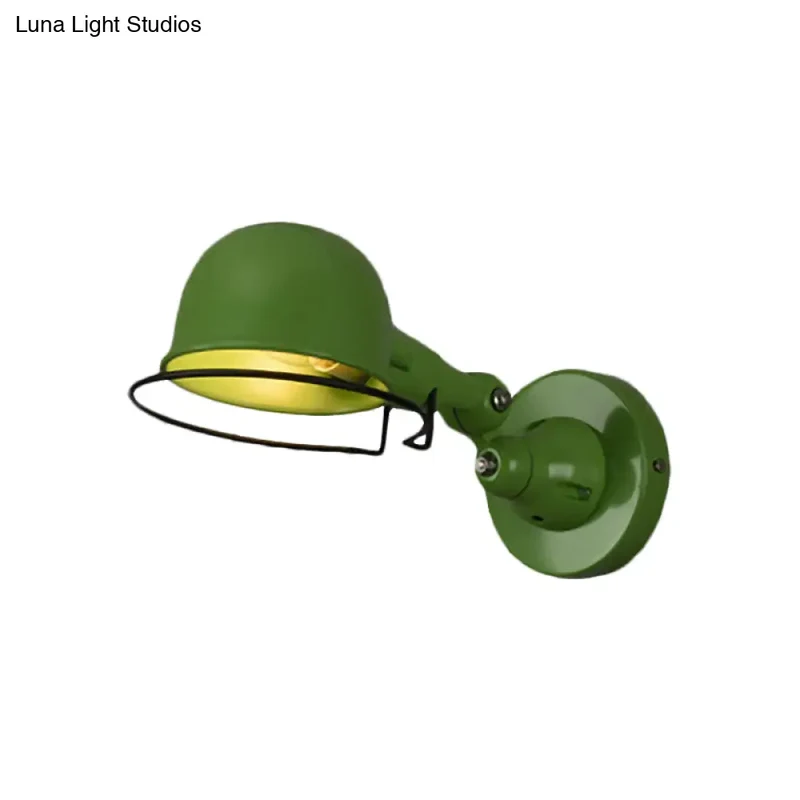 Vintage Wandlamp Draaibaar Metalen Dome Kap Wit Rood Groen Chroom Slaapkamer Woonkamer Leeslamp Bedlamp E14 | Sansoti