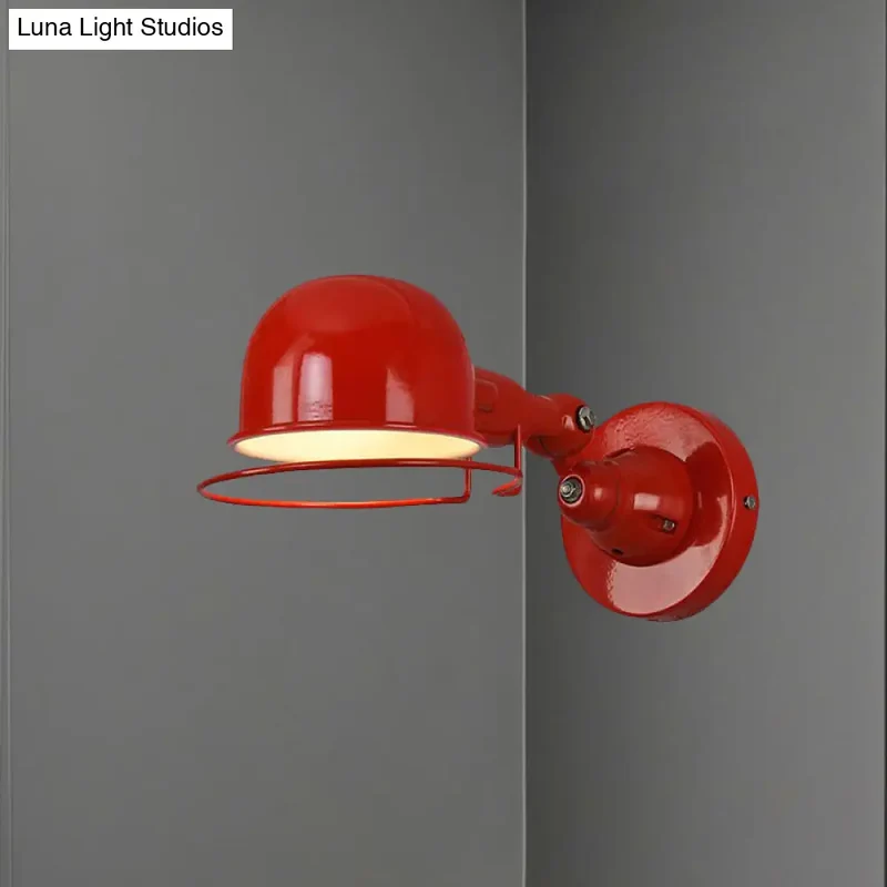 Vintage Wandlamp Draaibaar Metalen Dome Kap Wit Rood Groen Chroom Slaapkamer Woonkamer Leeslamp Bedlamp E14 | Sansoti