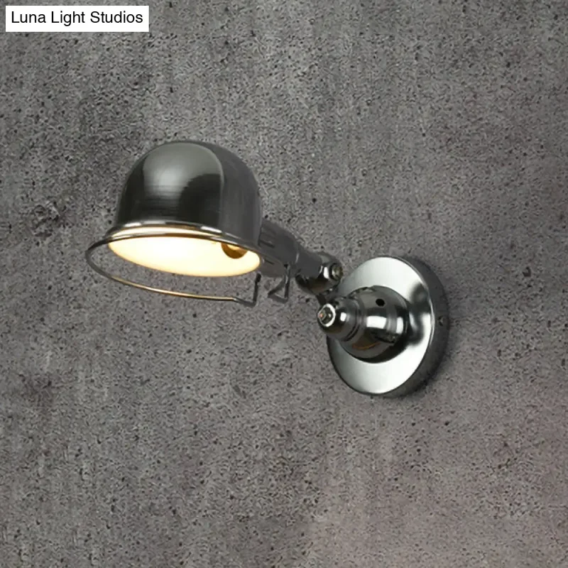 Vintage Wandlamp Draaibaar Metalen Dome Kap Wit Rood Groen Chroom Slaapkamer Woonkamer Leeslamp Bedlamp E14 | Sansoti