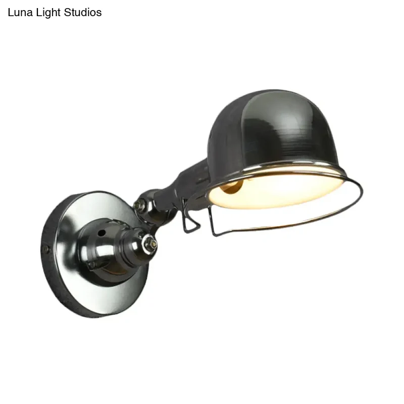 Vintage Wandlamp Draaibaar Metalen Dome Kap Wit Rood Groen Chroom Slaapkamer Woonkamer Leeslamp Bedlamp E14 | Sansoti