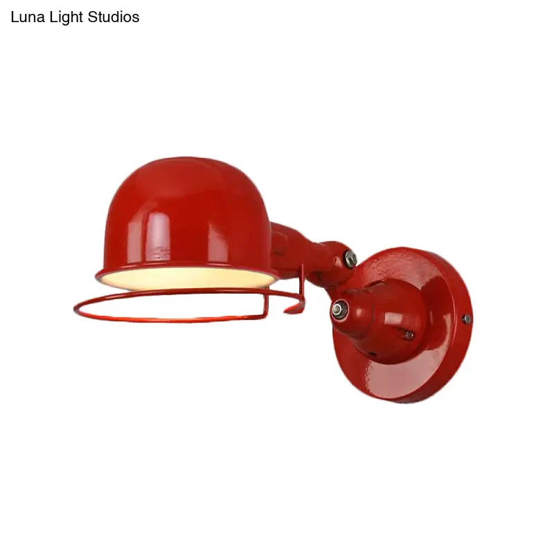 Vintage Wandlamp Draaibaar Metalen Dome Kap Wit Rood Groen Chroom Slaapkamer Woonkamer Leeslamp Bedlamp E14 | Sansoti