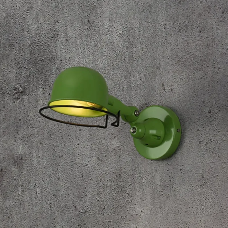 Vintage Wandlamp Draaibaar Metalen Dome Kap Wit Rood Groen Chroom Slaapkamer Woonkamer Leeslamp Bedlamp E14 | Sansoti