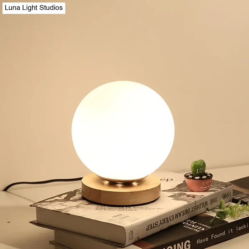 Tafellamp met Glazen Kap Wit Modern Design Leeslamp Bureau Verlichting E26 E27 Fitting Sfeerlamp Tafel | Sansoti