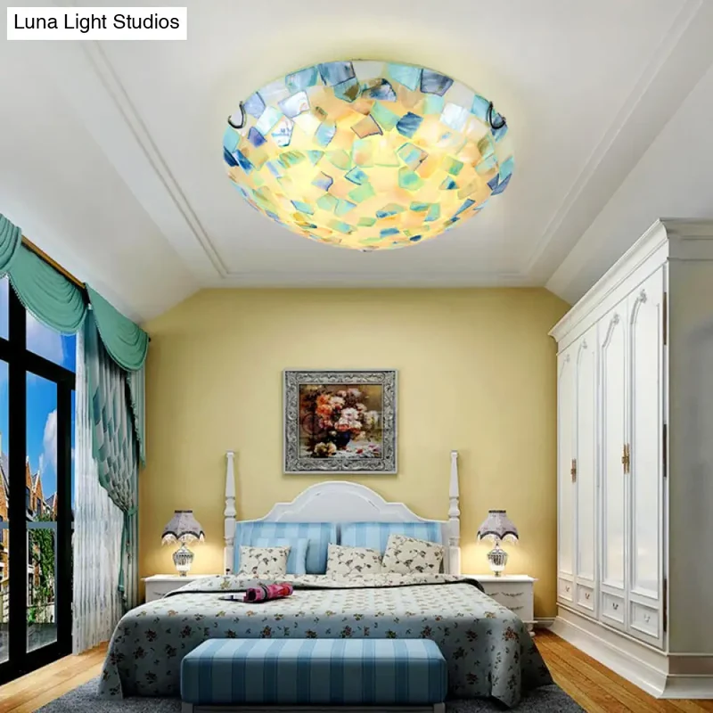 Plafondlamp Schelpen Mozaïek 2-3 Lichtpunten E26 E27 Slaapkamer Eetkamer Hal Flush Mount Verlichting | Sansoti