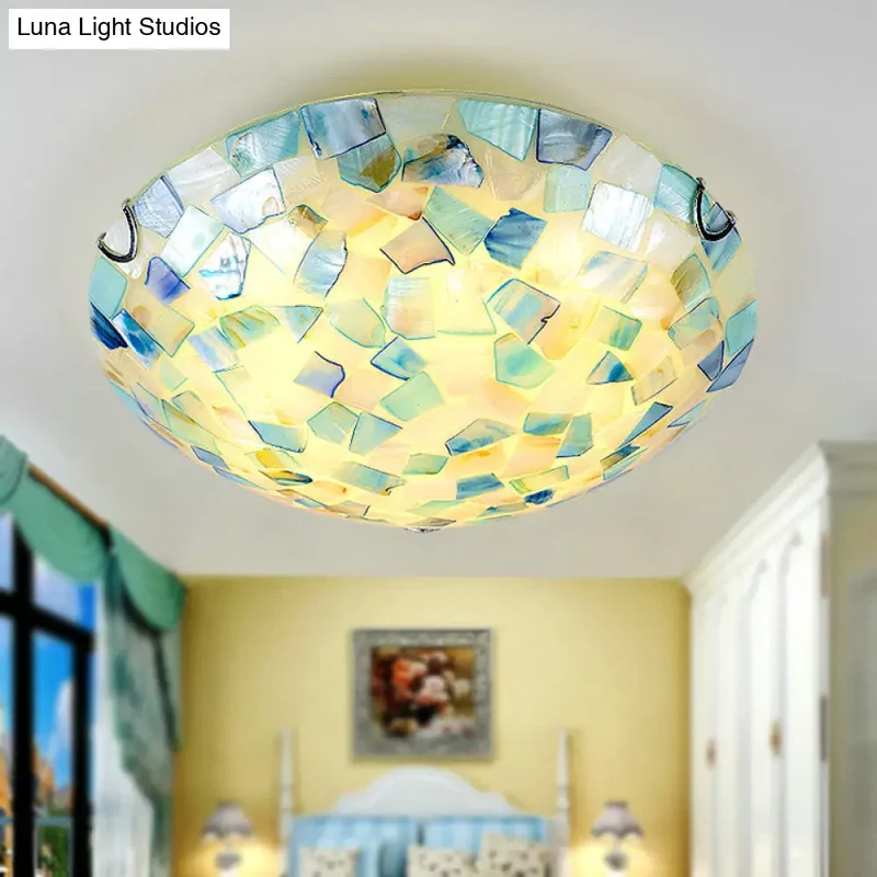 Plafondlamp Schelpen Mozaïek 2-3 Lichtpunten E26 E27 Slaapkamer Eetkamer Hal Flush Mount Verlichting | Sansoti