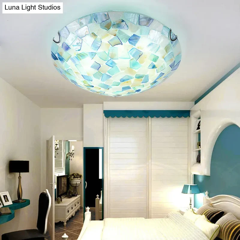 Plafondlamp Schelpen Mozaïek 2-3 Lichtpunten E26 E27 Slaapkamer Eetkamer Hal Flush Mount Verlichting | Sansoti