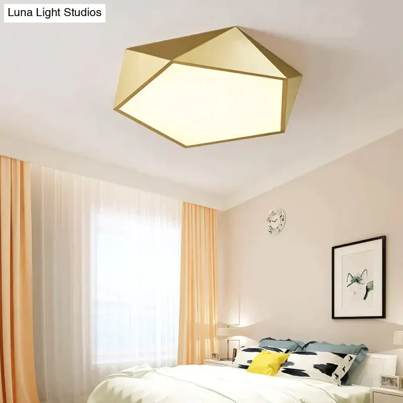 Geometrische Plafondlamp Goud met Dimfunctie Afstandsbediening LED Modern Design Woonkamer Slaapkamer | Sansoti