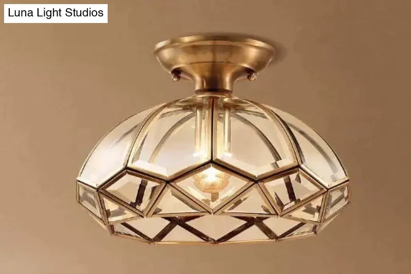 Koperen Plafondlamp Minimalistisch Design Hal Slaapkamer Woonkamer LED Verlichting Opbouwmontage E27 | Sansoti