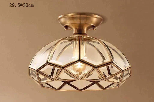 Koperen Plafondlamp Minimalistisch Design Hal Slaapkamer Woonkamer LED Verlichting Opbouwmontage E27 | Sansoti