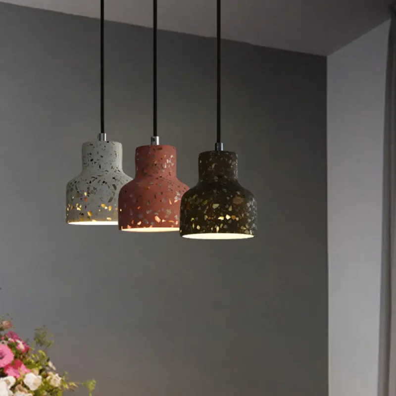Hanglamp Terrazzo Cement Eettafel Verlichting Industrieel Design Pendellamp E26 E27 Fitting Noordse Stijl | Sansoti