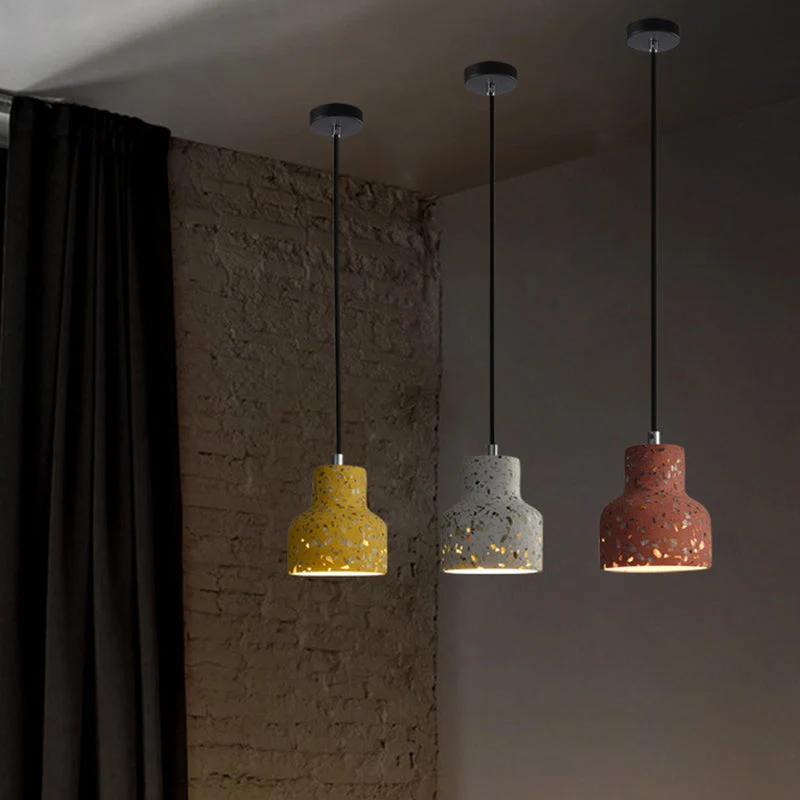 Hanglamp Terrazzo Cement Eettafel Verlichting Industrieel Design Pendellamp E26 E27 Fitting Noordse Stijl | Sansoti