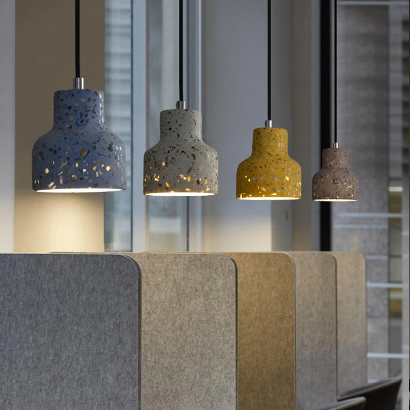Hanglamp Terrazzo Cement Eettafel Verlichting Industrieel Design Pendellamp E26 E27 Fitting Noordse Stijl | Sansoti