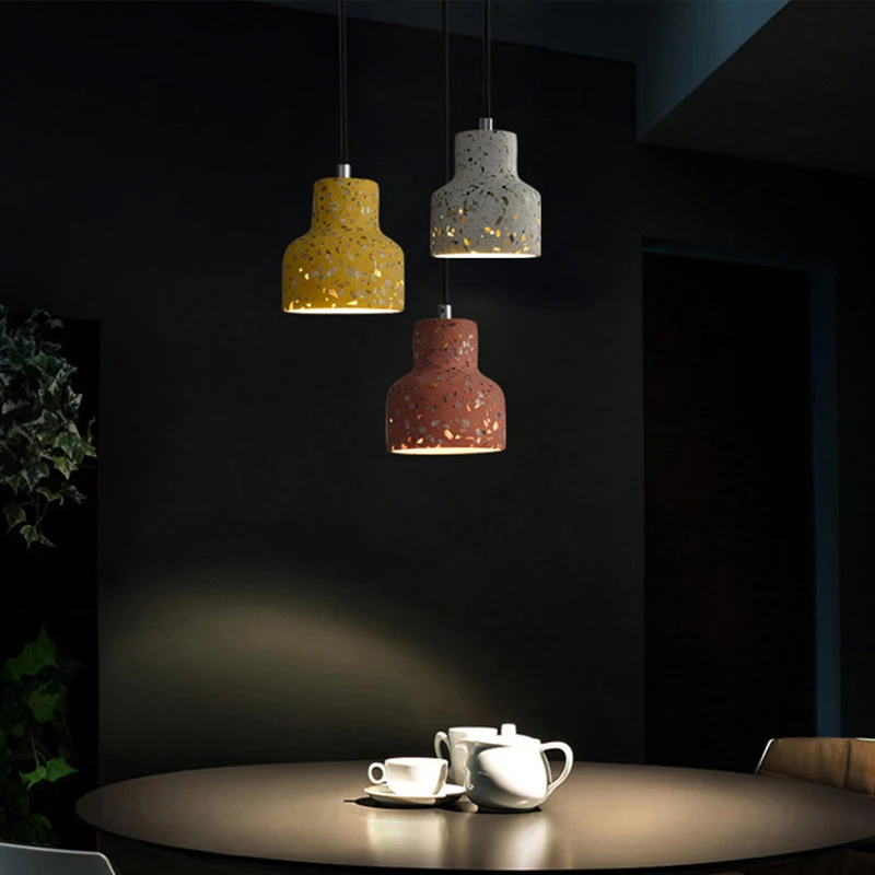Hanglamp Terrazzo Cement Eettafel Verlichting Industrieel Design Pendellamp E26 E27 Fitting Noordse Stijl | Sansoti