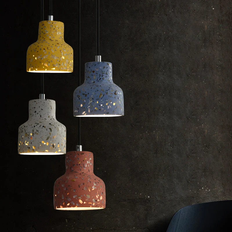 Hanglamp Terrazzo Cement Eettafel Verlichting Industrieel Design Pendellamp E26 E27 Fitting Noordse Stijl | Sansoti