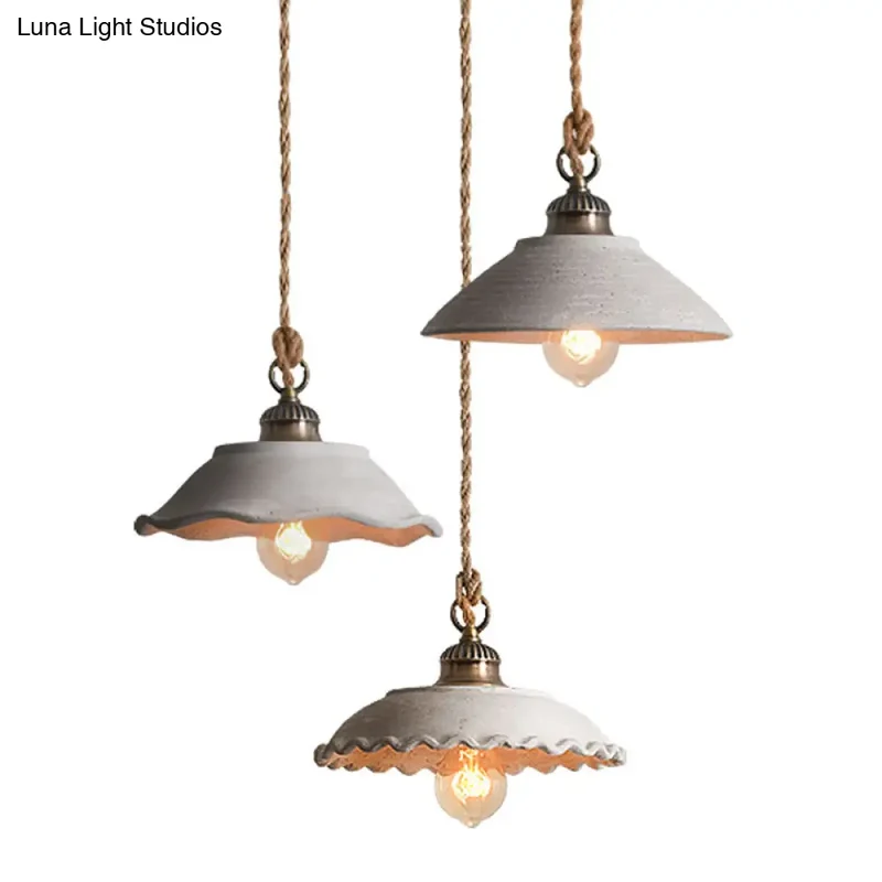 Betonnen Hanglamp Grijs Eetkamer Minimalistisch Design Plafondverlichting Scandinavisch Industrieel E27 | Sansoti