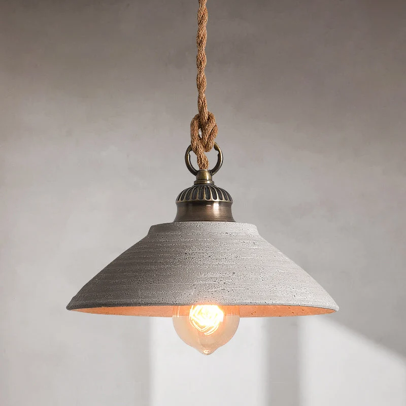 Betonnen Hanglamp Grijs Eetkamer Minimalistisch Design Plafondverlichting Scandinavisch Industrieel E27 | Sansoti
