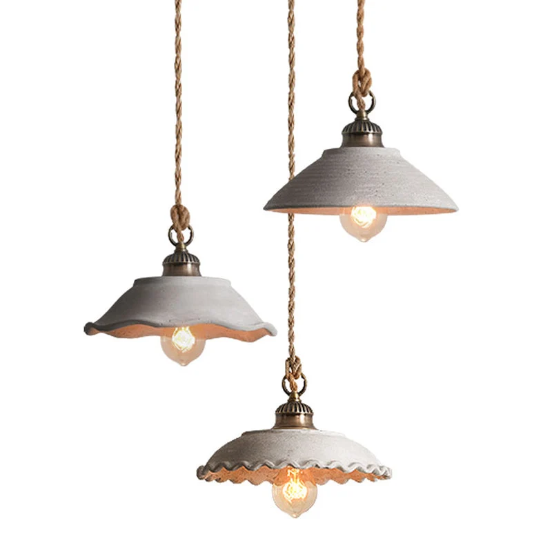 Betonnen Hanglamp Grijs Eetkamer Minimalistisch Design Plafondverlichting Scandinavisch Industrieel E27 | Sansoti