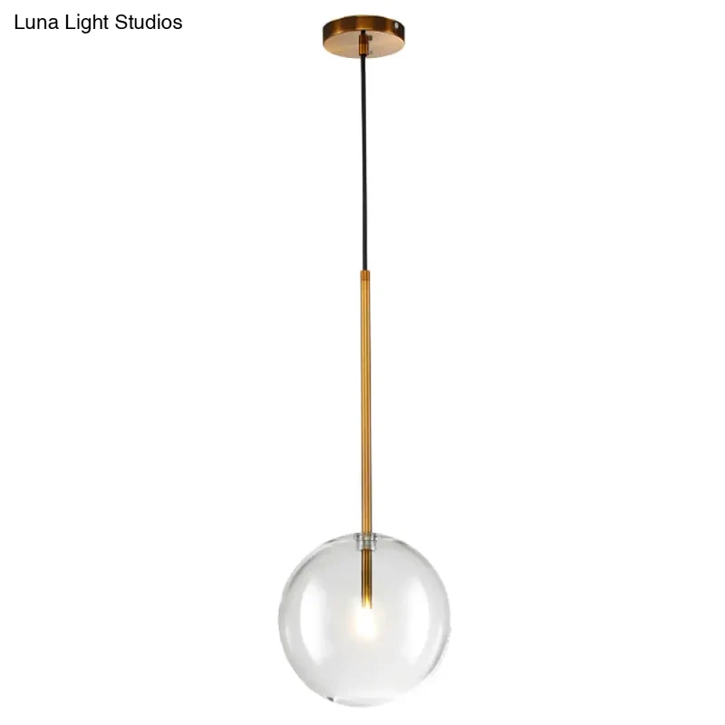 Glazen Bol Hanglamp Goud Minimalistisch Design Bolvormig Plafondverlichting Modern Interieur Woonkamer Eetkamer | Sansoti