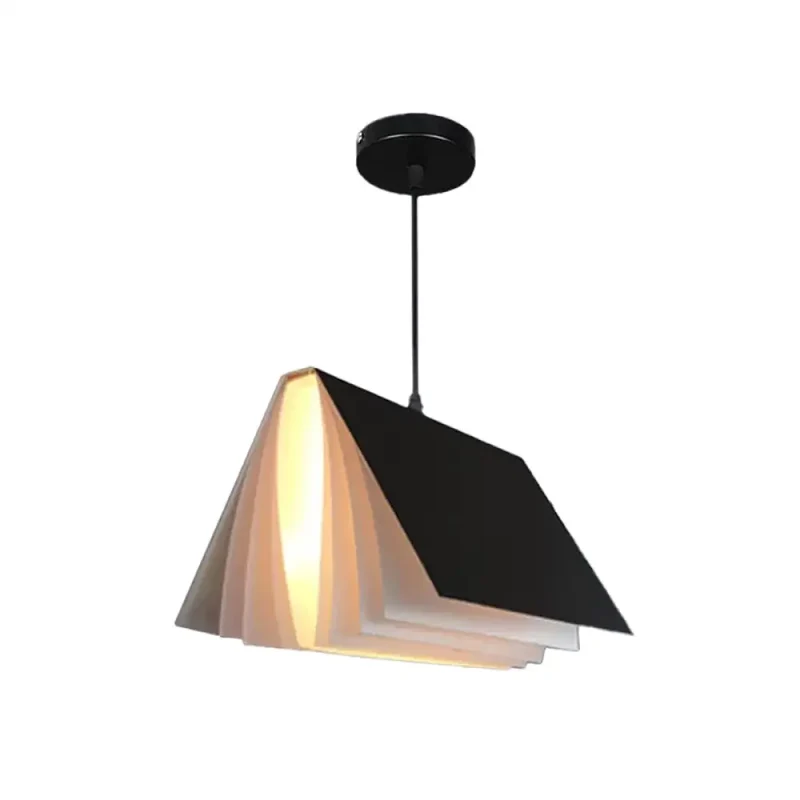Hanglamp Openboek Design Kunststof 24cm Rond Modern Nordic Scandinavisch Sfeerverlichting Woonkamer Eetkamer | Sansoti